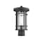 Z-Lite Jordan 1 Light Outdoor Post Mount Fixture, Black And Clear Seedy 570PHM-BK - alternate 3